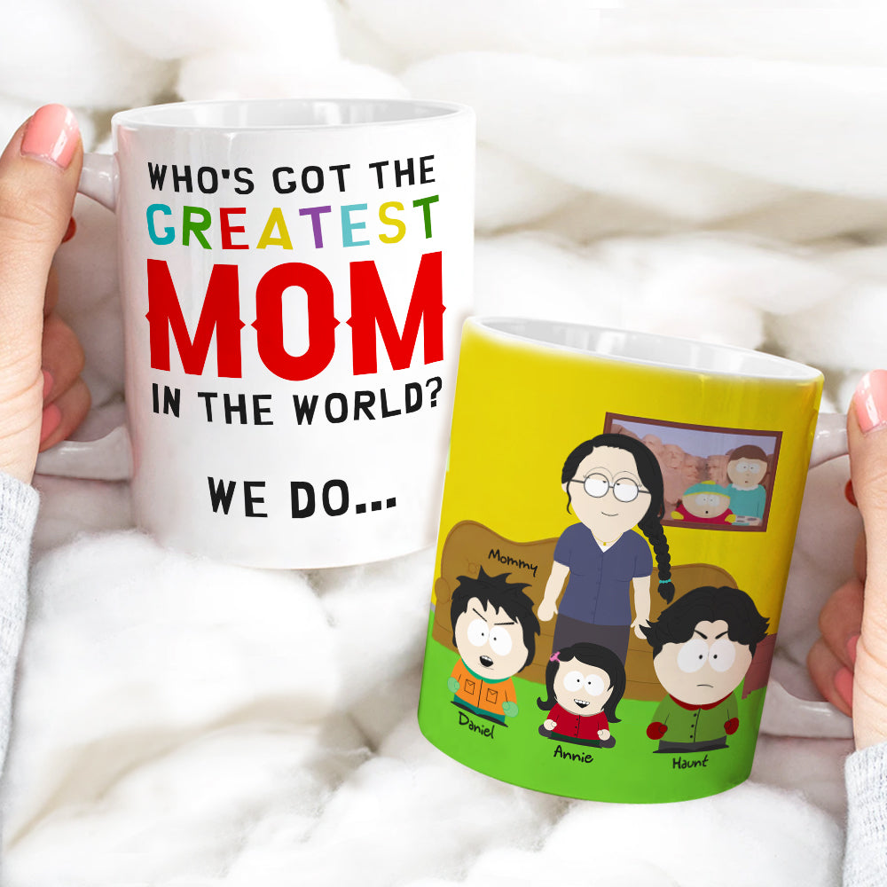 Personalized Gift For Mom Coffee Mug, The Greatest Mom In The World Mother's Day 01NALU280325HG-Homacus