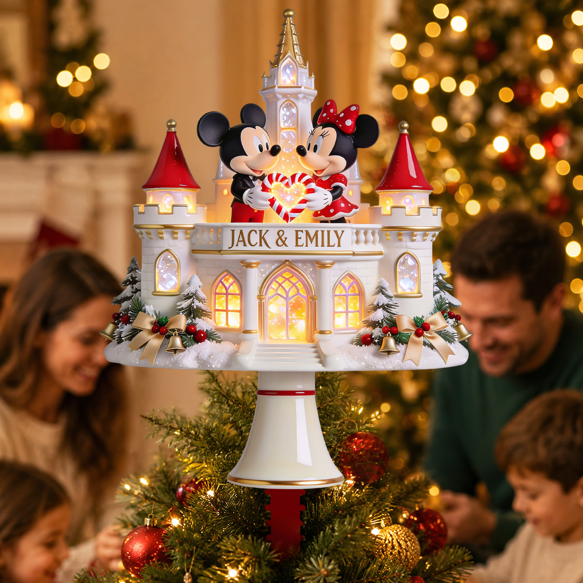 Sweetheart Couple Christmas Tree Topper - Personalized Gift For Couples 08HADT150826