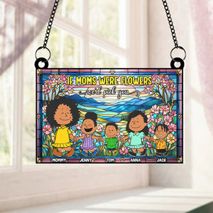 Personalized Gifts For Mom Suncatcher, Flower Garden Stained Glass Art 04qhtn130225hh-Homacus