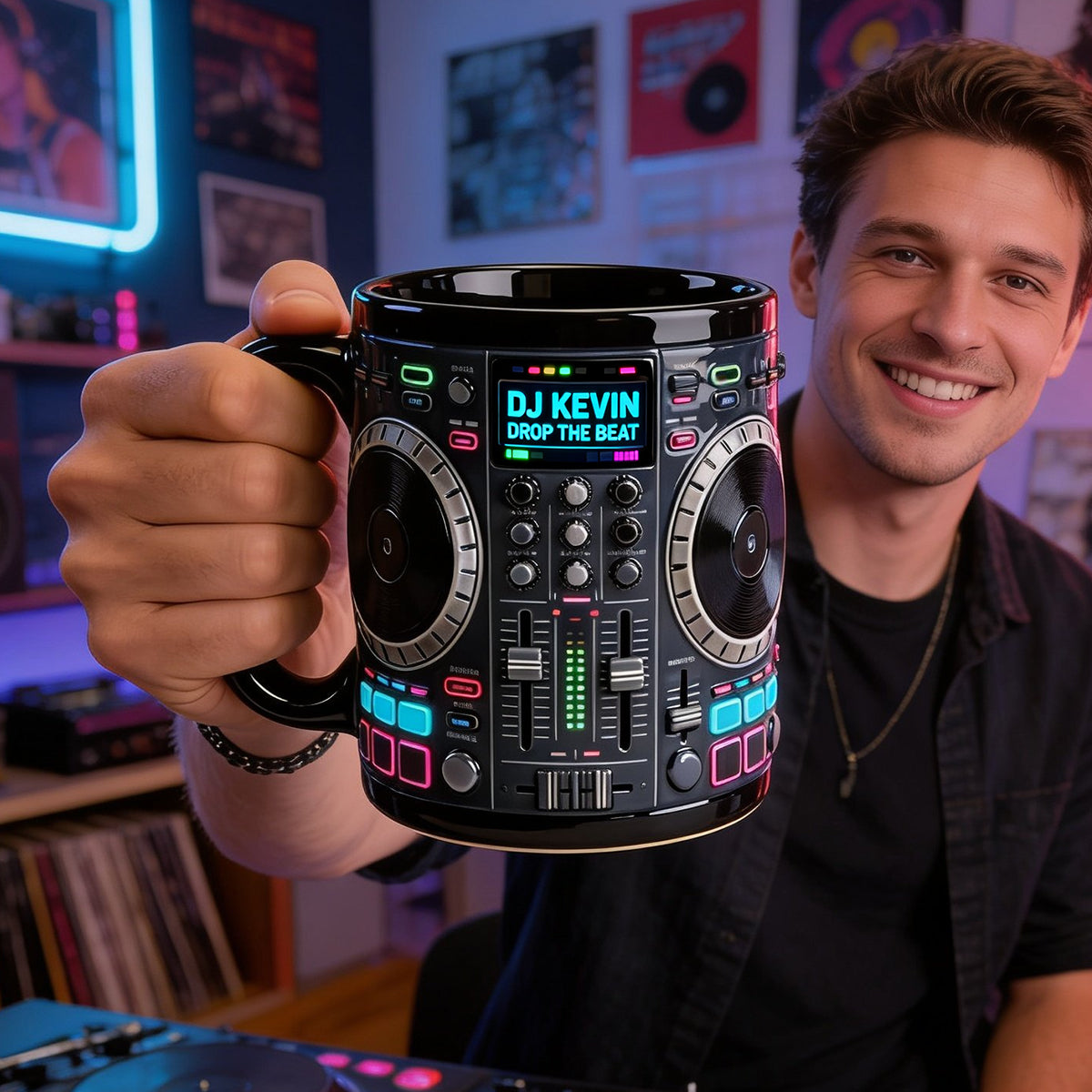 DJ Tables Coffee Mug Personalized Gifts For Disc Jockey 03natn070226 Music Lovers-Homacus