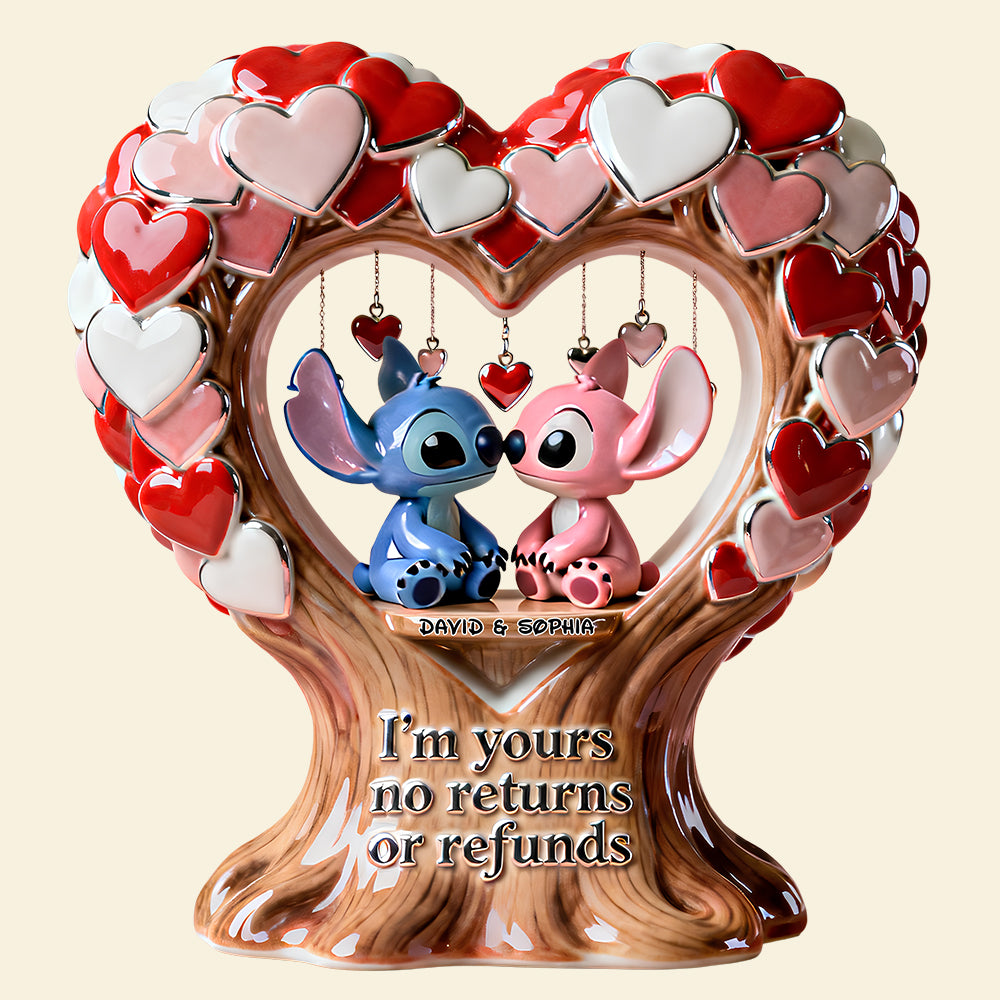 Cute Alien Romance Acrylic Plaque - Personalized Gifts For Couple Plaque 02TGDT020226-Homacus