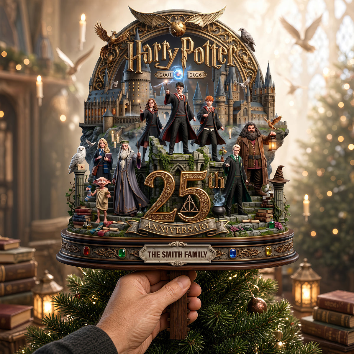 25th Anniversary Fantasy School Topper - Personalized Gifts For Christmas Tree Topper 02TODT170926