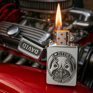 Beer, Titties and Hot Rod Lighter - Personalized Gifts For Hot Rod Lovers-Homacus