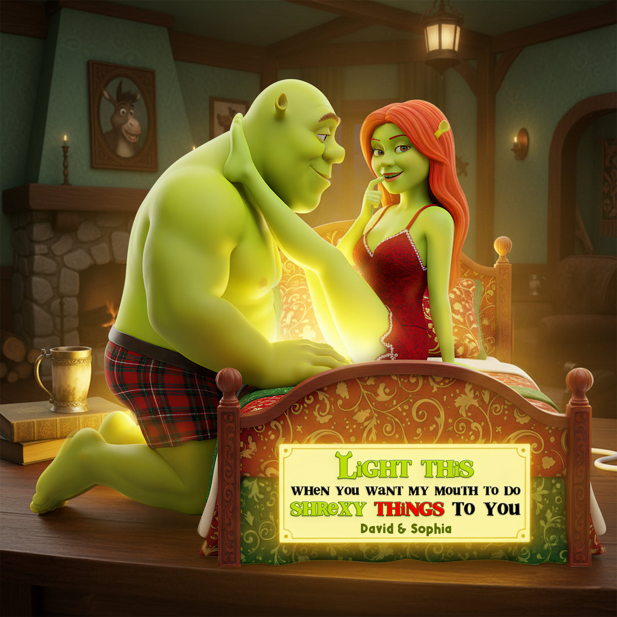 Naughty Couple Acrylic Light Box - Personalized Gifts For Couples 02KILU061125-Homacus