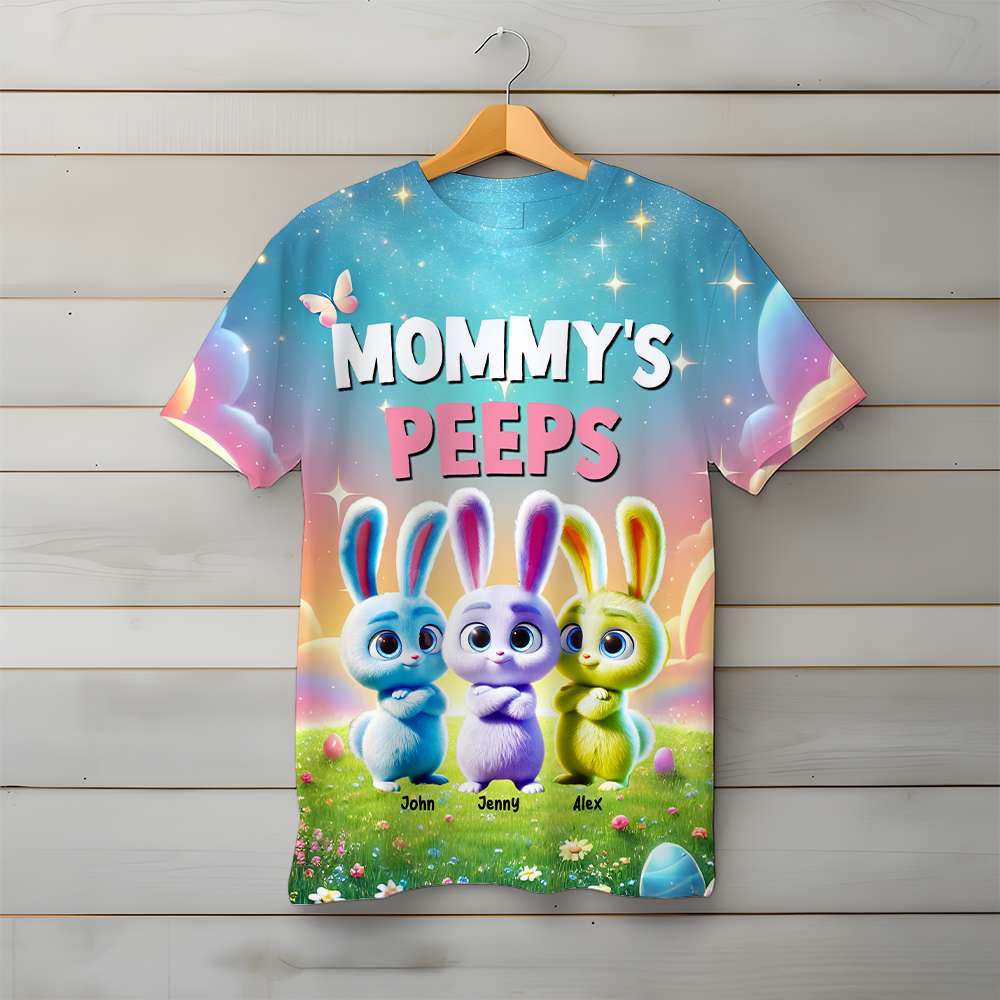 Personalized Gifts For Mom Easter Day Shirt Bunny Peeps-Homacus