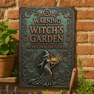 Witch's Garden Personalized Funny Gifts For Witch Lovers Metal Sign 02natn150725-Homacus