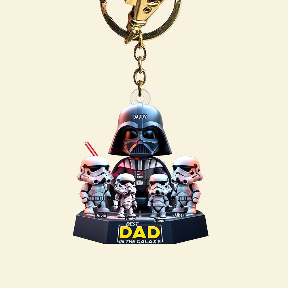 Galaxy Dad Keychain - Personalized Gifts For Dad 03xqqn180425-Homacus