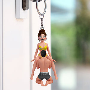 Playful Couple Acrylic Keychain - Personalized Gift For Couples 03OHTN200126-Homacus