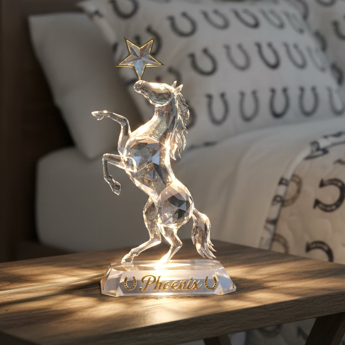 Charming Horse Rear Up Light Box - Personalized Gifts For Horse Lovers 01qhqn251225-Homacus