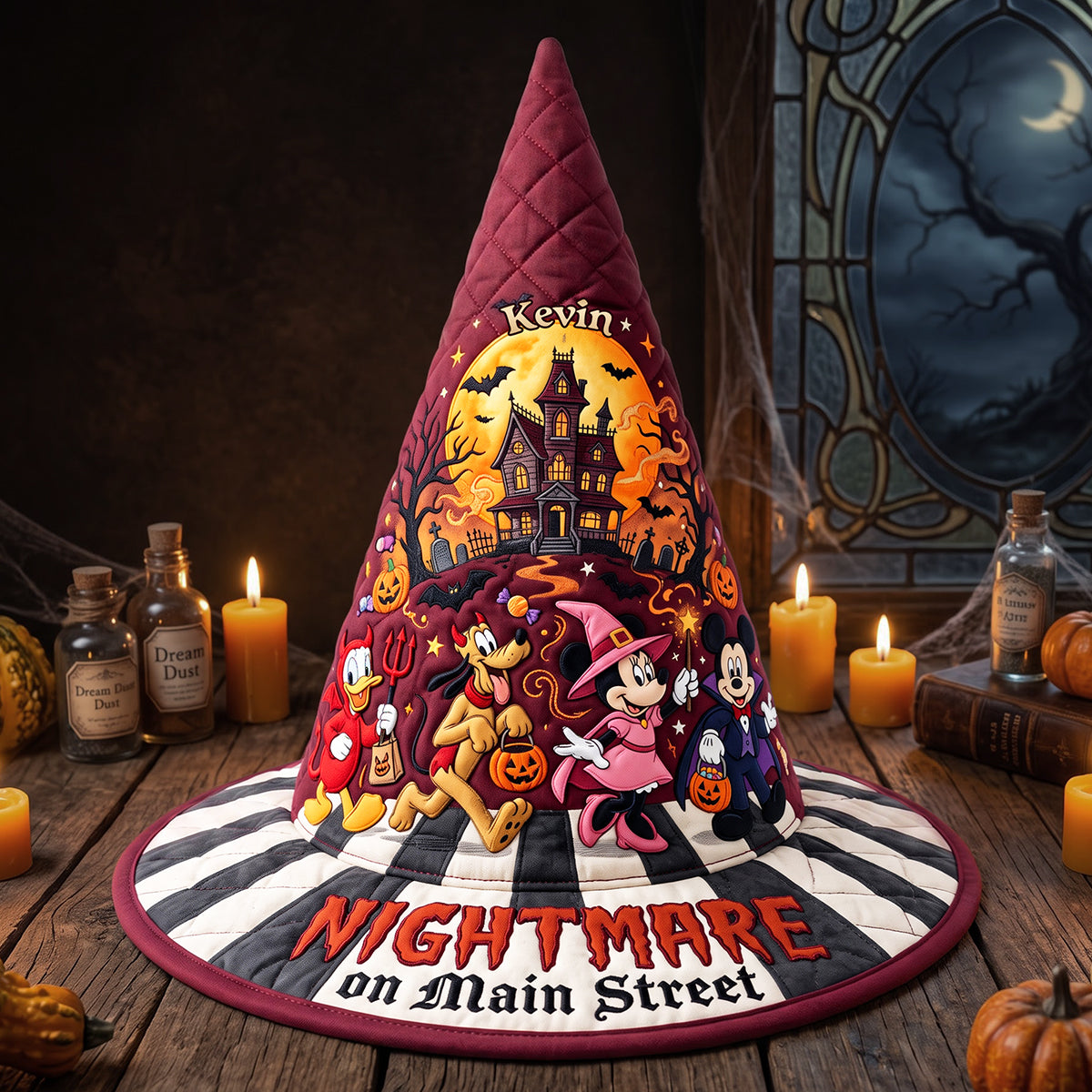 Nightmare Quilted Witch Hat - Personalized Gifts For Witch Lover 02pata130826