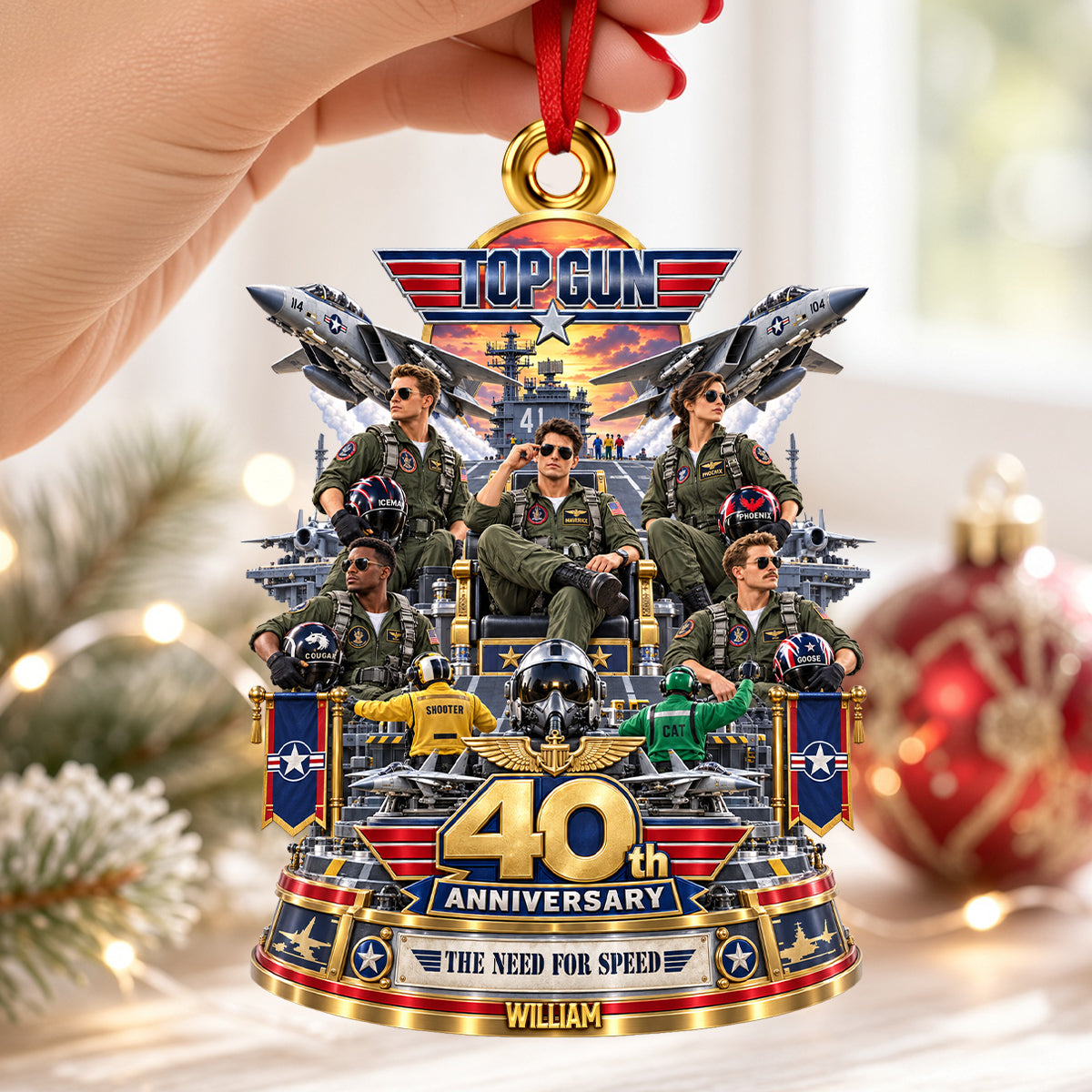 Flying Proud For 40 Years Acrylic Ornament - Personalized Christmas Gift 06ohdh170926