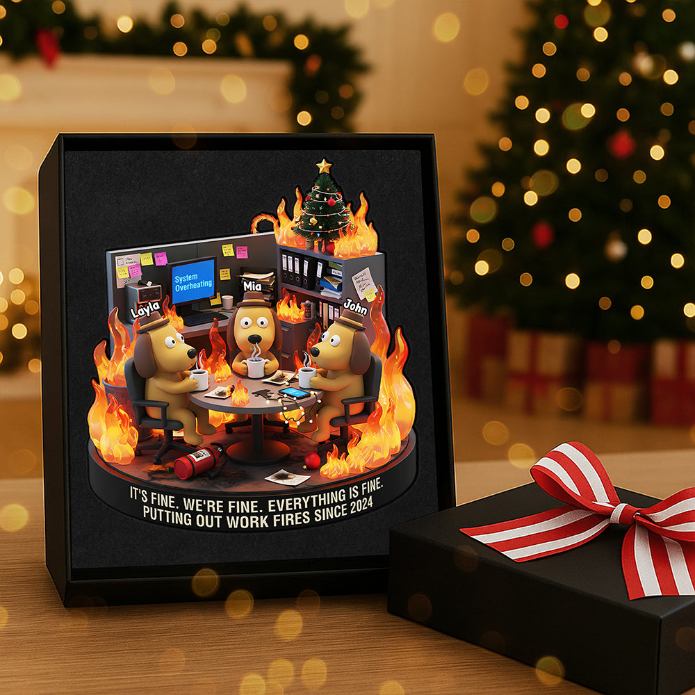 Personalized Gifts For Christmas, Coworker Dog Meme Acrylic Ornament 01nata101025-Homacus