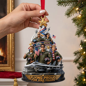 Flying Proud For 250 Years Acrylic Ornament - Personalized Christmas Gift 03tytn240826