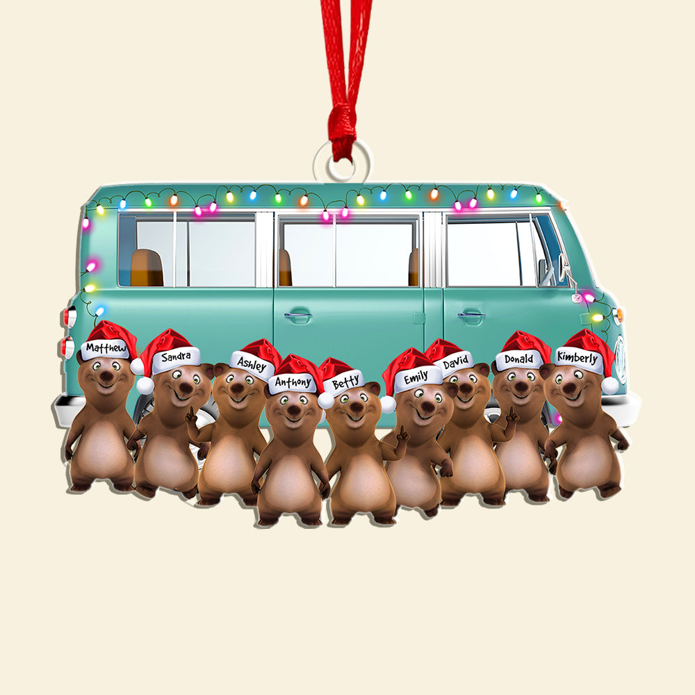 Personalized Gifts For Bear Family Acrylic Ornament, Camping Lovers 01acqn250924-Homacus