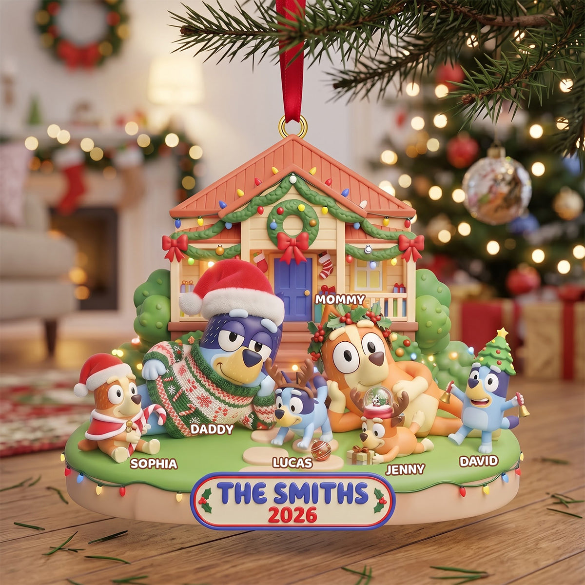 Cozy Family Christmas Ornament - Personalized Gifts For Family Christmas Ornament 04TYTN150826