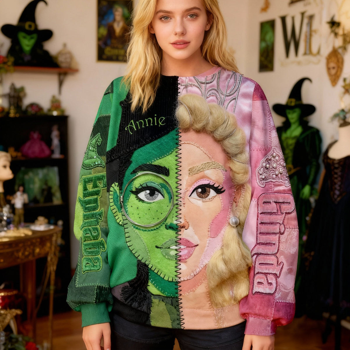 Two Sides Of Magic Patchwork Shirt - Personalized Gift For Witch Lovers 01HULU231225-Homacus