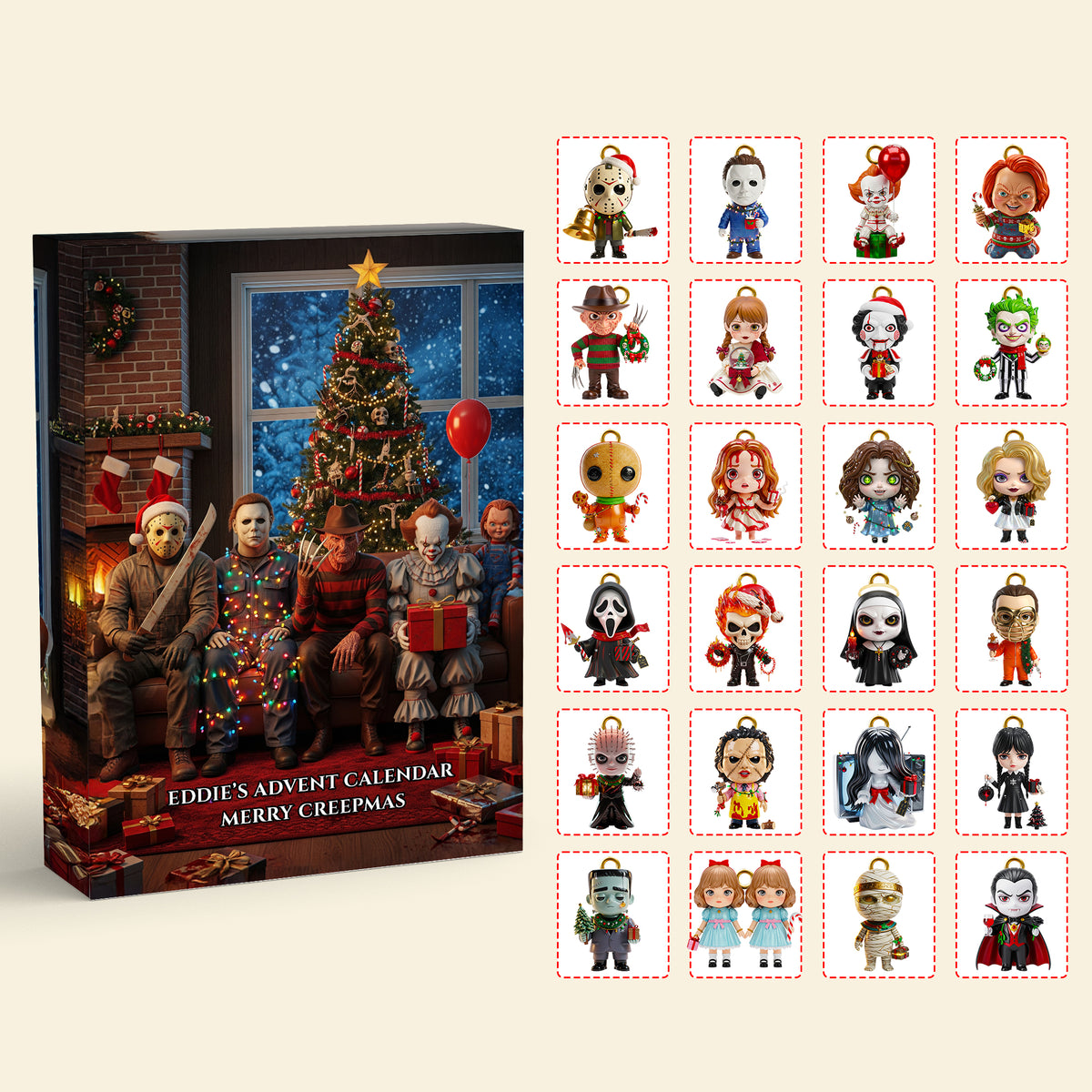 Horror Christmas Advent Calendar Blind Box Personalized Gifts For Movie Fans 05PGDT151025-Homacus
