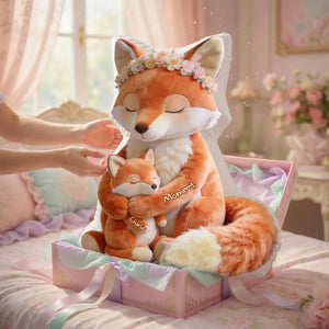 Fox Mom Pillow - Personalized Gifts For Mom 03PGLU170326-Homacus