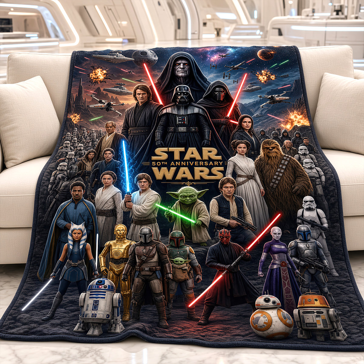 50th Anniversary Cosmic Blanket - Personalized Gifts 07padt061026-Homacus