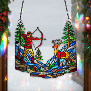 Hunter’s Shot Suncatcher Ornament - Personalized Christmas Gifts For Hunters 02OHLU070825-Homacus