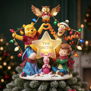 Christmas Woodland Friends Tree Topper - Personalized Gifts For Family 03palu300926-Homacus