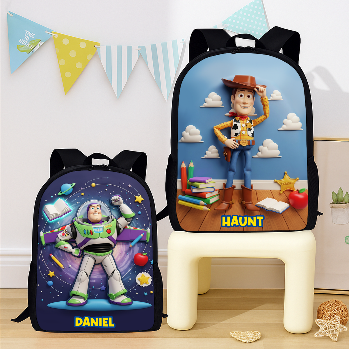 Cute Character School Bag - Personalized Gifts For Kids 03pglu040825-Homacus