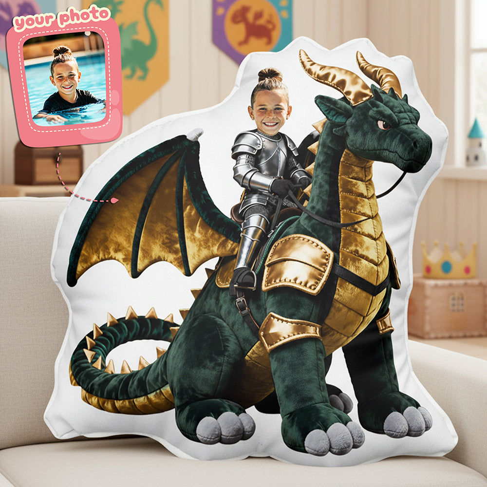Dragon Knight Custom Photo Custom Shape Pillow - Personalized Gifts For Kid 01pata271225-Homacus
