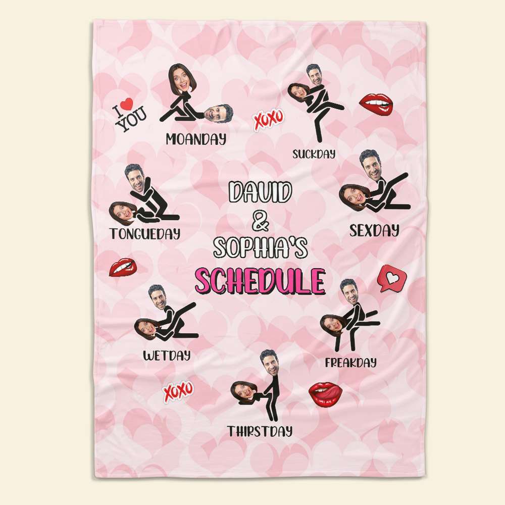 Personalized Custom Photo Gifts For Couple Blanket Naughty Couple 04TOMH181224-Homacus