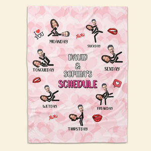 Personalized Custom Photo Gifts For Couple Blanket Naughty Couple 04TOMH181224-Homacus