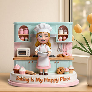 Baking Girl Acrylic Plaque - Personalized Gifts For Baking Lovers 01pgqn090226-Homacus