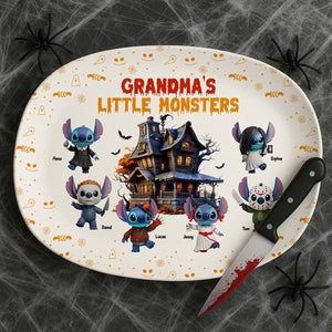 Horror Monsters Personalized Halloween Gifts For Mom/Grandma Plate 02pgtn110825-Homacus