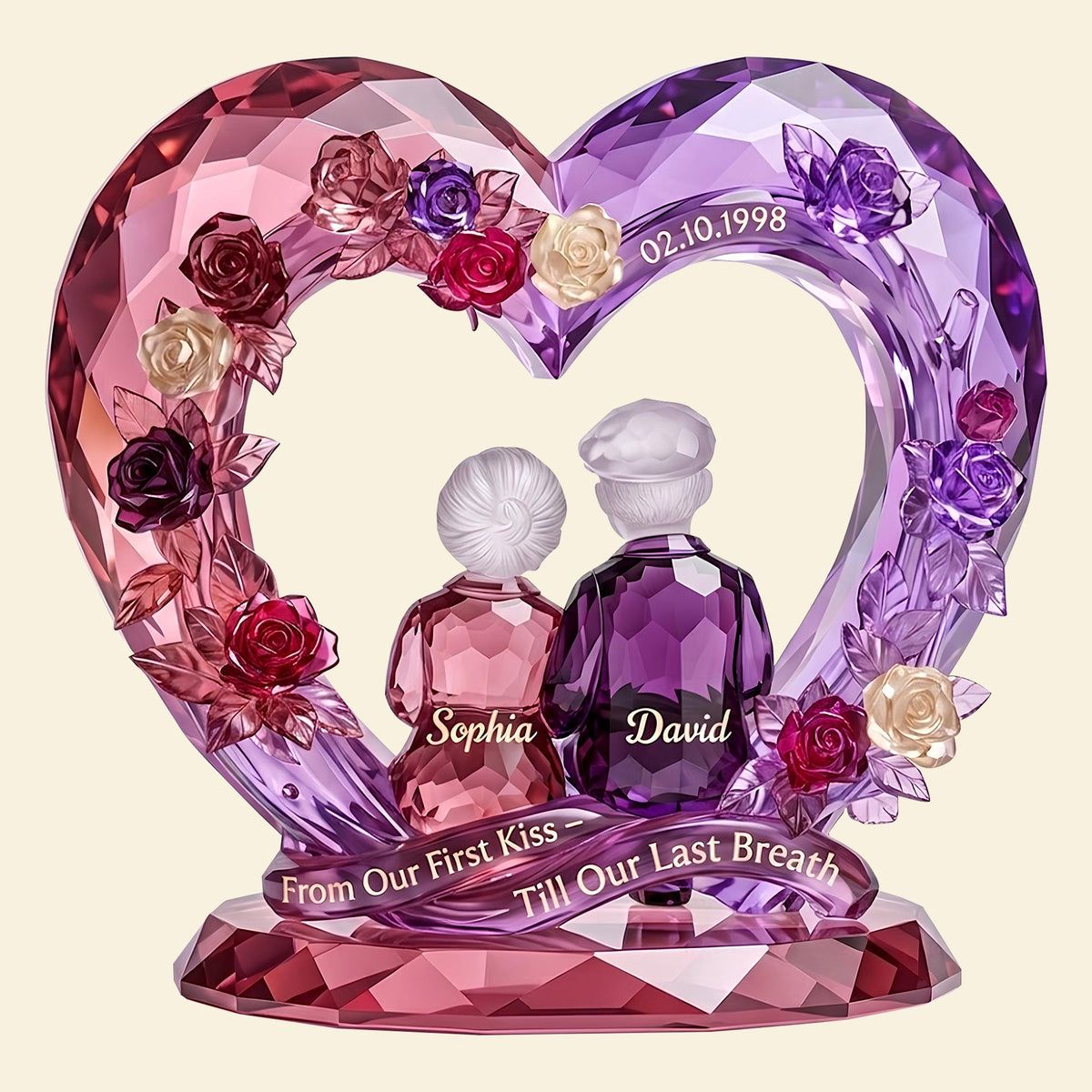 Growing Old Together Couple Light Box - Personalized Anniversary Gift For Couples 02TOTN111225-Homacus