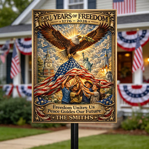 America 250th Anniversary Metal Sign - Personalized Gifts For Patriots 02tytn110326-Homacus