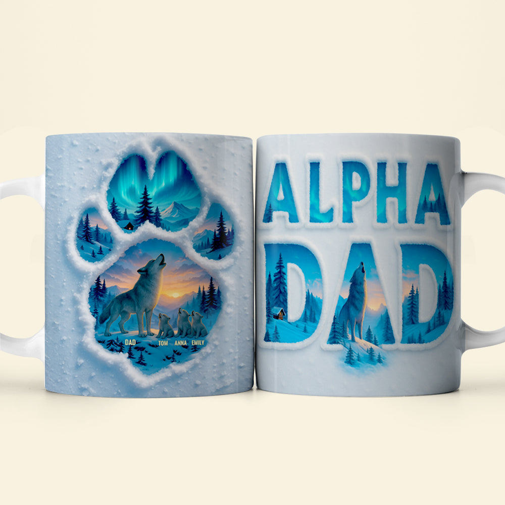 Alpha Wolf Dad Mug Personalized Gifts For Dad 01QHDT130525-Homacus