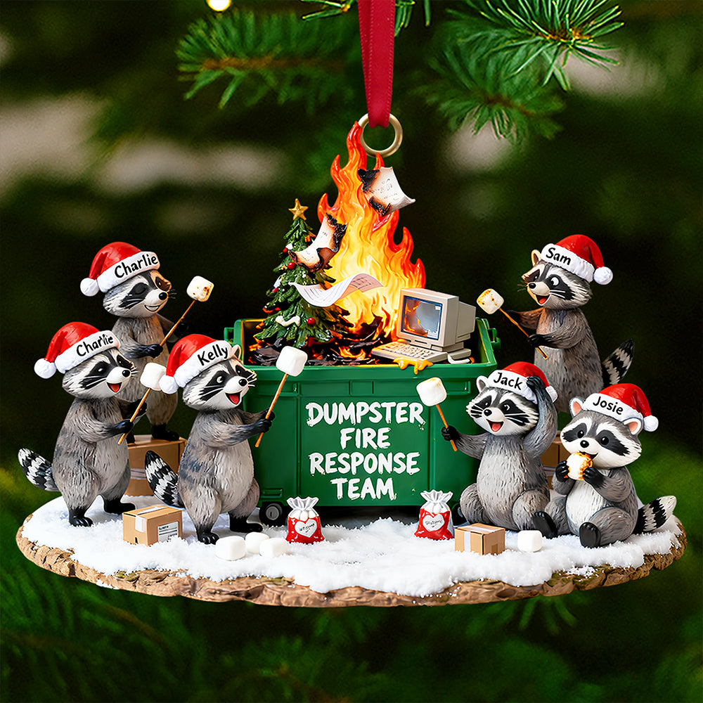 Dumpster Fire Response Team Ornament Personalized Gifts For Coworker 02QHDT111125-Homacus