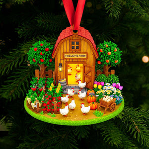 Farmhouse Christmas Ornament Personalized Gifts For Farmers 04NADT110825-Homacus