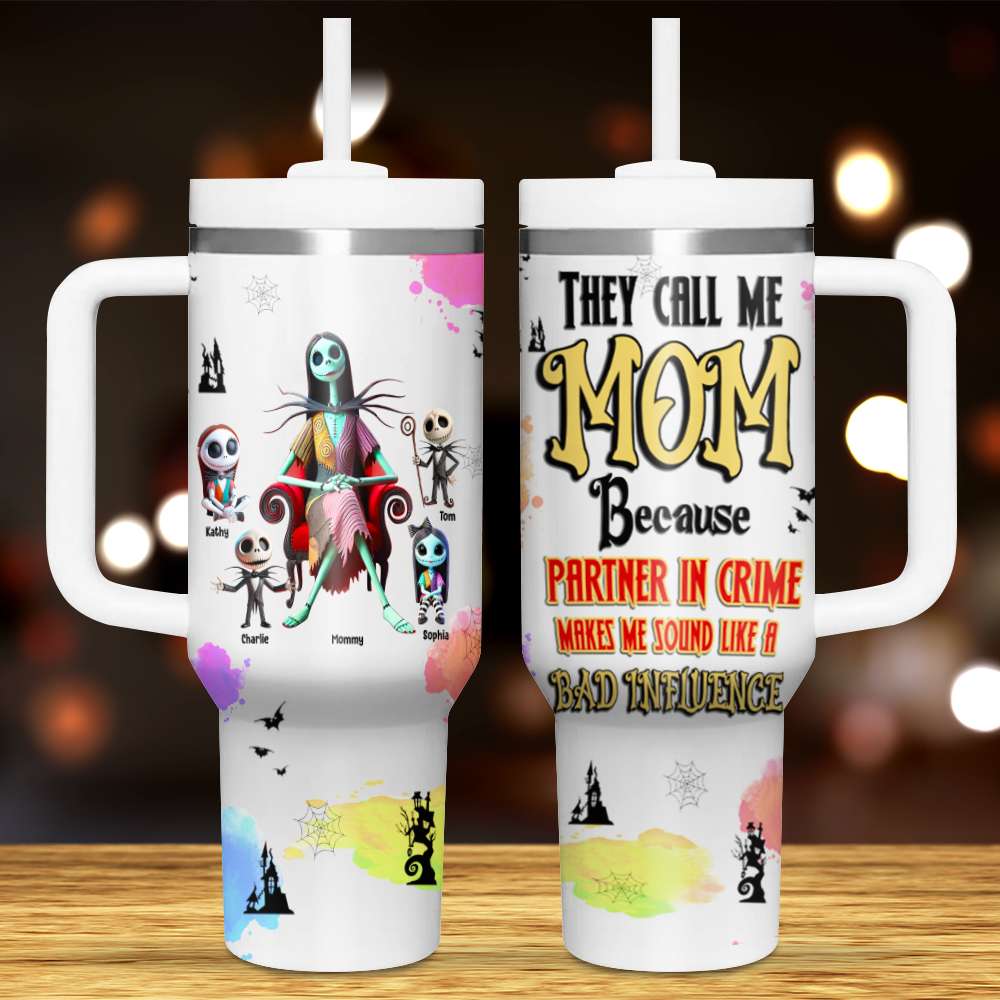 Personalized Gifts For Mom Tumbler Mother's Day Partner In Crime 03OHMH120325-Homacus