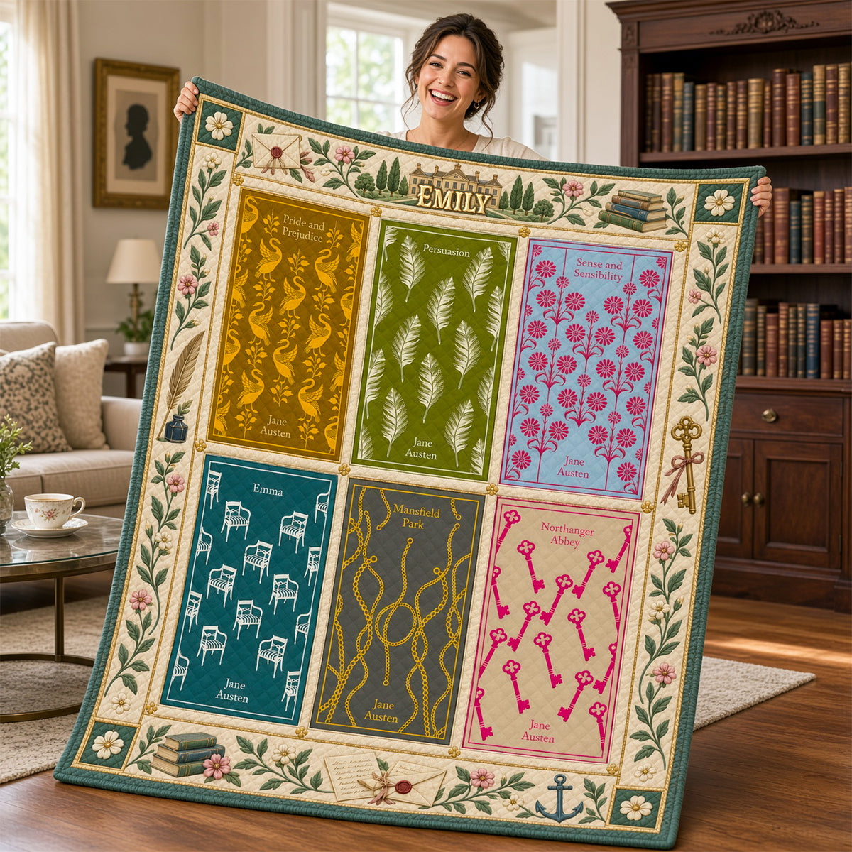 Classic Reader Era Blanket - Personalized Gifts For Book Lovers 03NADH091026-Homacus