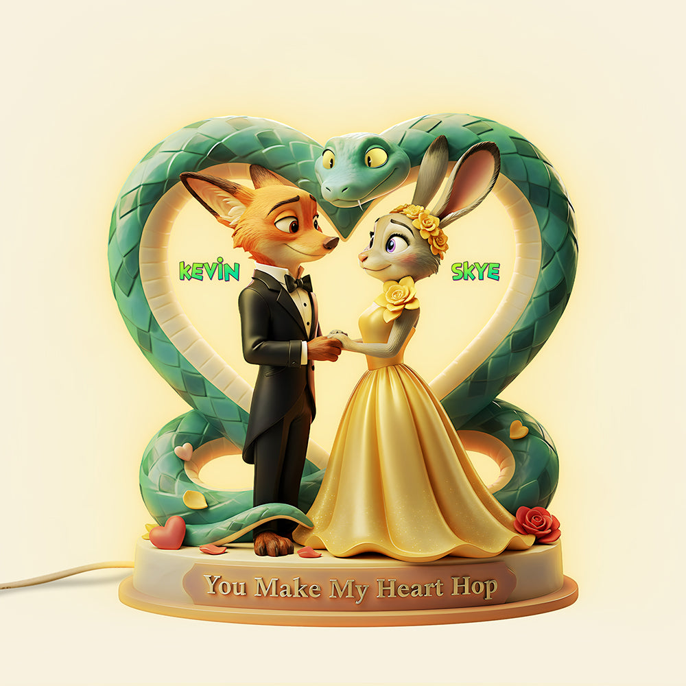 Romantic Woodland Couple Light Box - Personalized Gift For Couples 02PGTA011225-Homacus