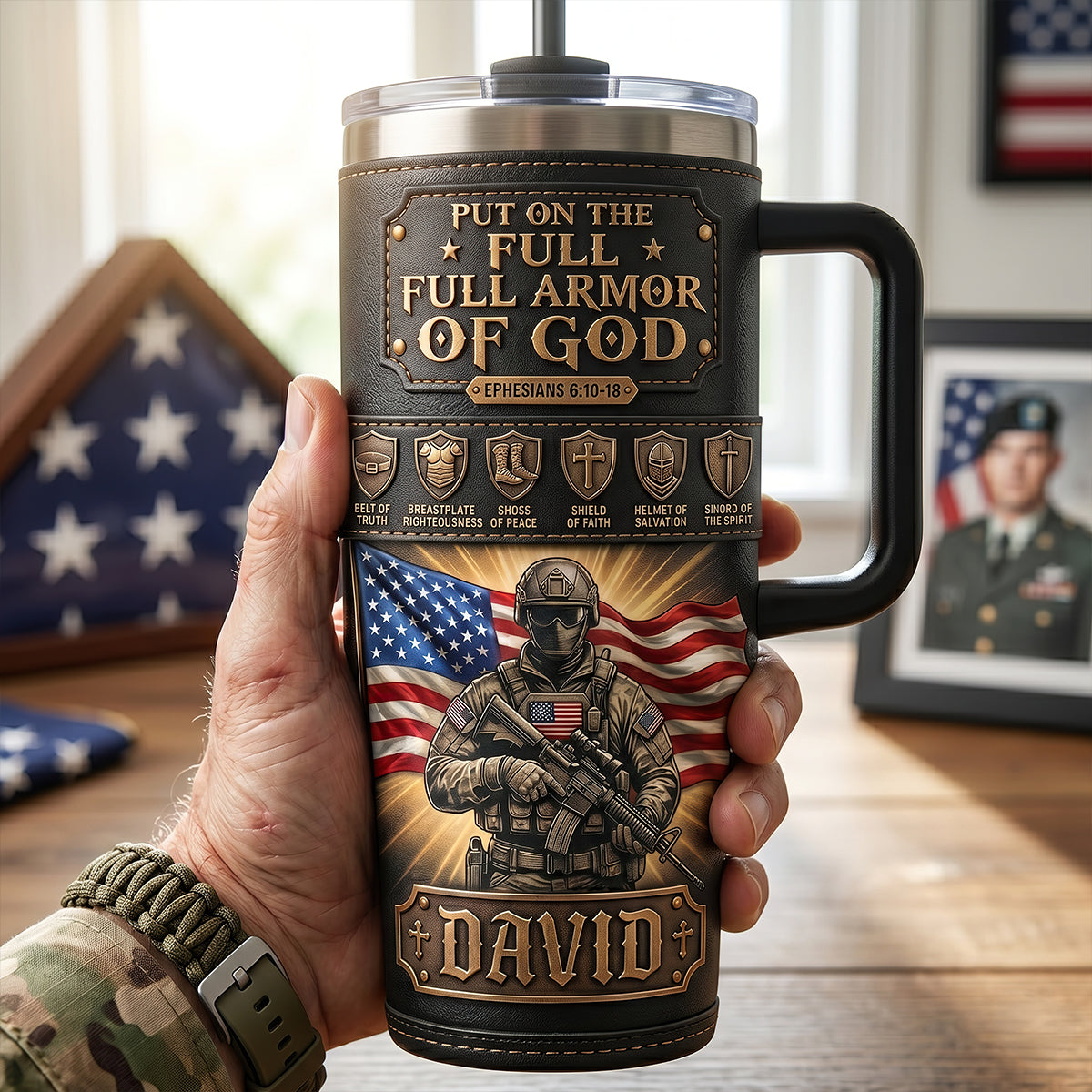 USA Armor Of God Tumbler - Personalized Gifts For Patriots 06PADT300526-Homacus