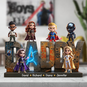 Personalized Gifts For Super Dad Plaque 05kaqn180425-Homacus