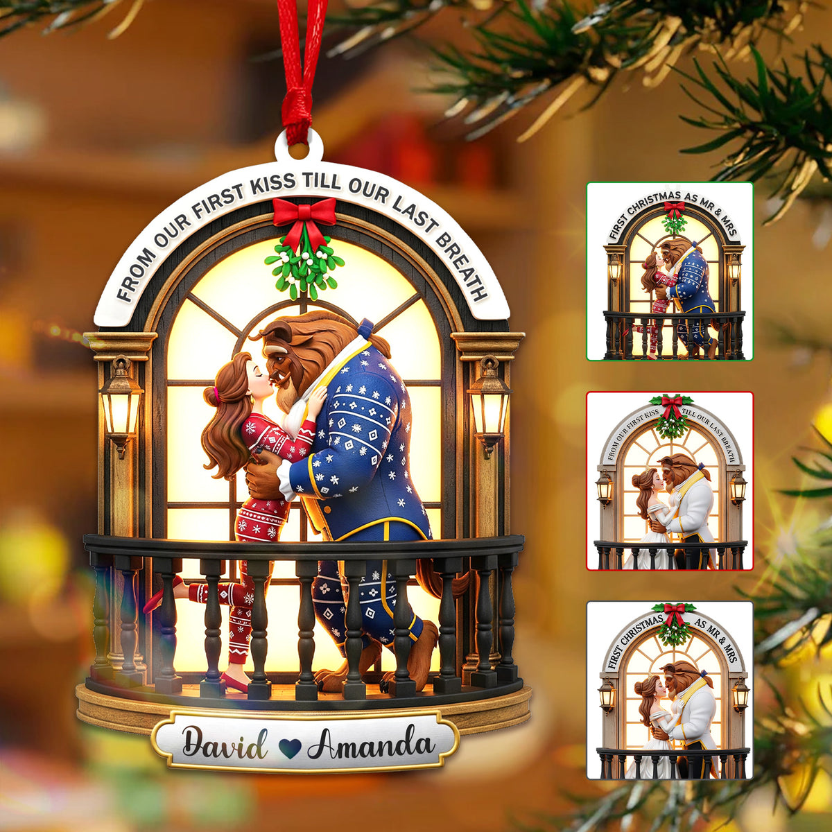 Personalized Gifts For Christmas, The Best Couple Acrylic Ornament 03namg230825-Homacus