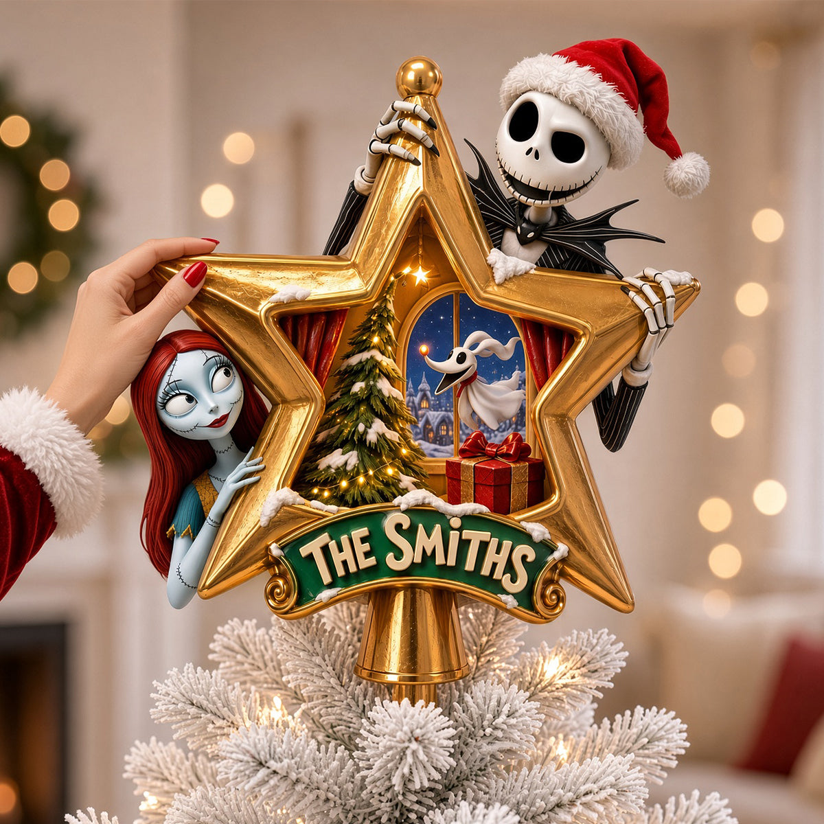 Mischief Couple Tree Topper - Personalized Christmas Gifts For Couples 08hadh211026-Homacus