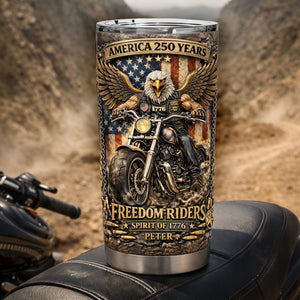 Freedom Riders 250th Anniversary Tumbler - Personalized Gifts For Bikers 04TYLU090326-Homacus