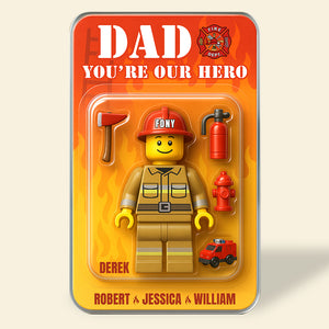 Hero Firefighter Dad Acrylic Plaque Personalized Gifts For Dad 07NADT070525-Homacus