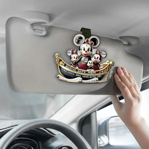 Personalized Gift For Mom Car Visor Clip, Adorable Mouse 04TGLU020425-Homacus