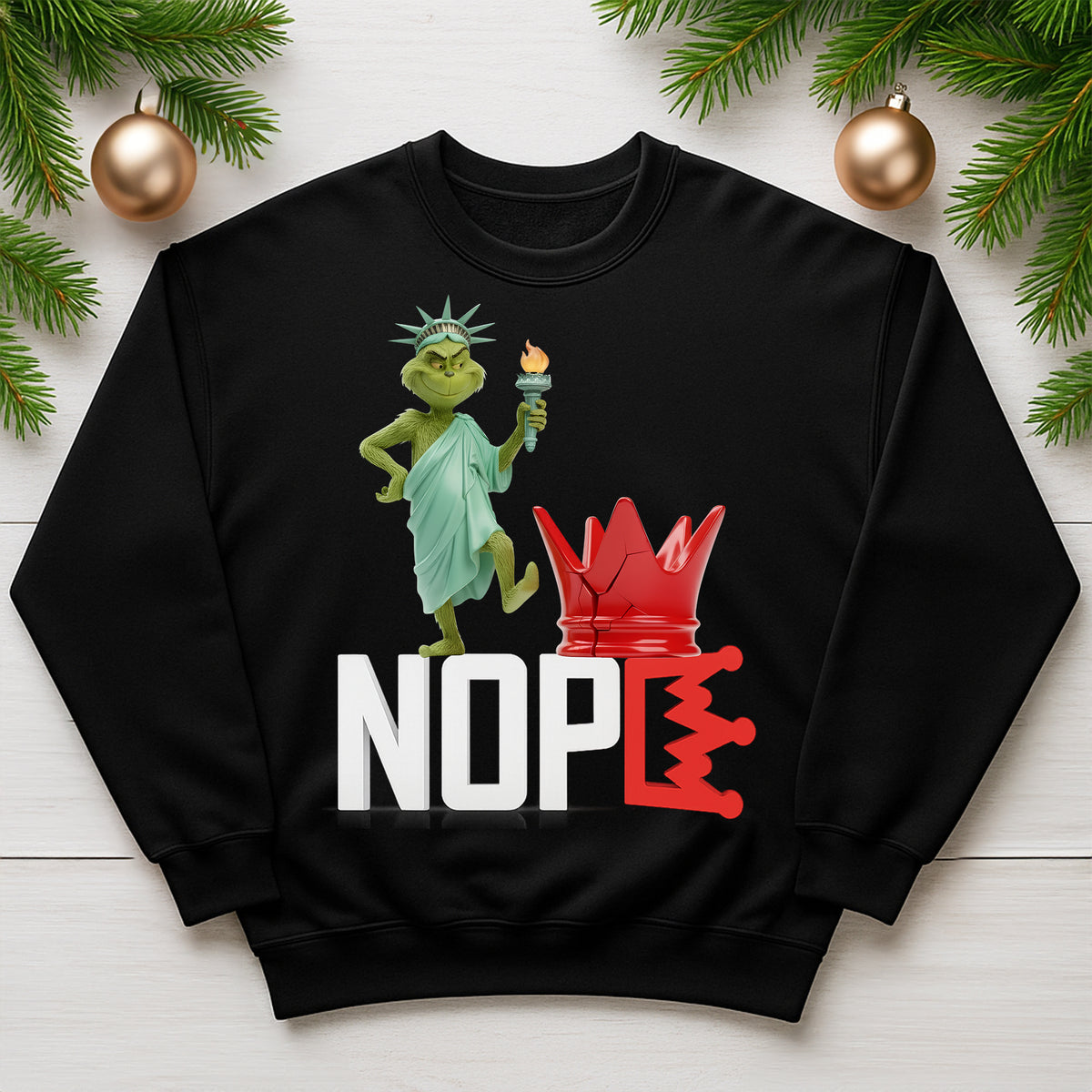 Nope Green Monster Freedom Shirt - Gifts For Christmas Shirt 03TOLU231025-Homacus
