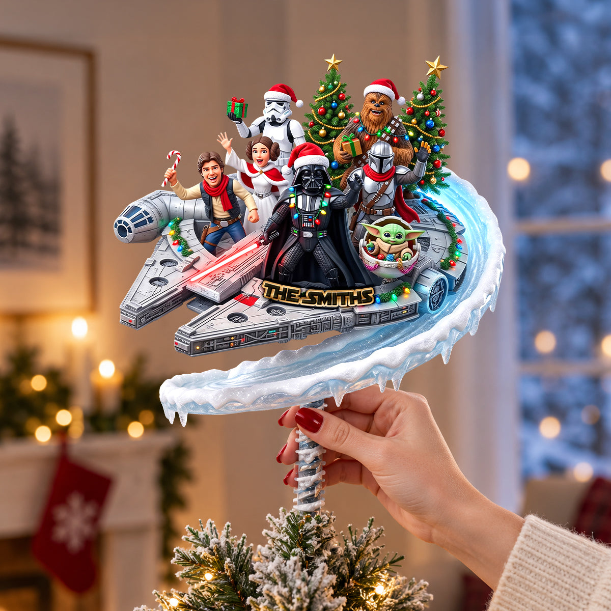 Merry Force-mas Acrylic Christmas Tree Topper - Personalized Gifts For Family 04TYDH091026-Homacus
