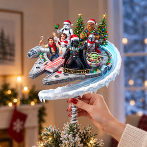 Merry Force-mas Acrylic Christmas Tree Topper - Personalized Gifts For Family 04TYDH091026-Homacus