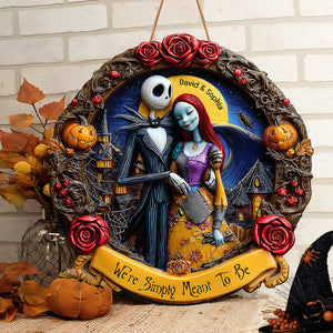 Horror Couple Wood Sign - Personalized Gifts For Couple Wood Sign 02tgqn300525-Homacus